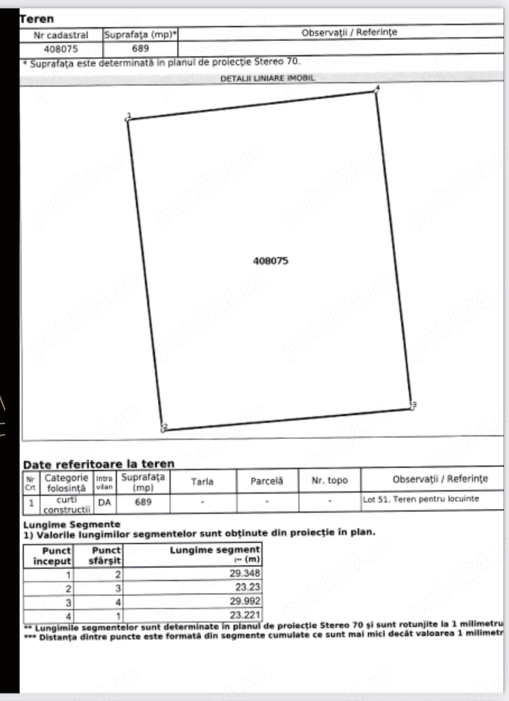 Parcela cu AC Duplex de Vanzare