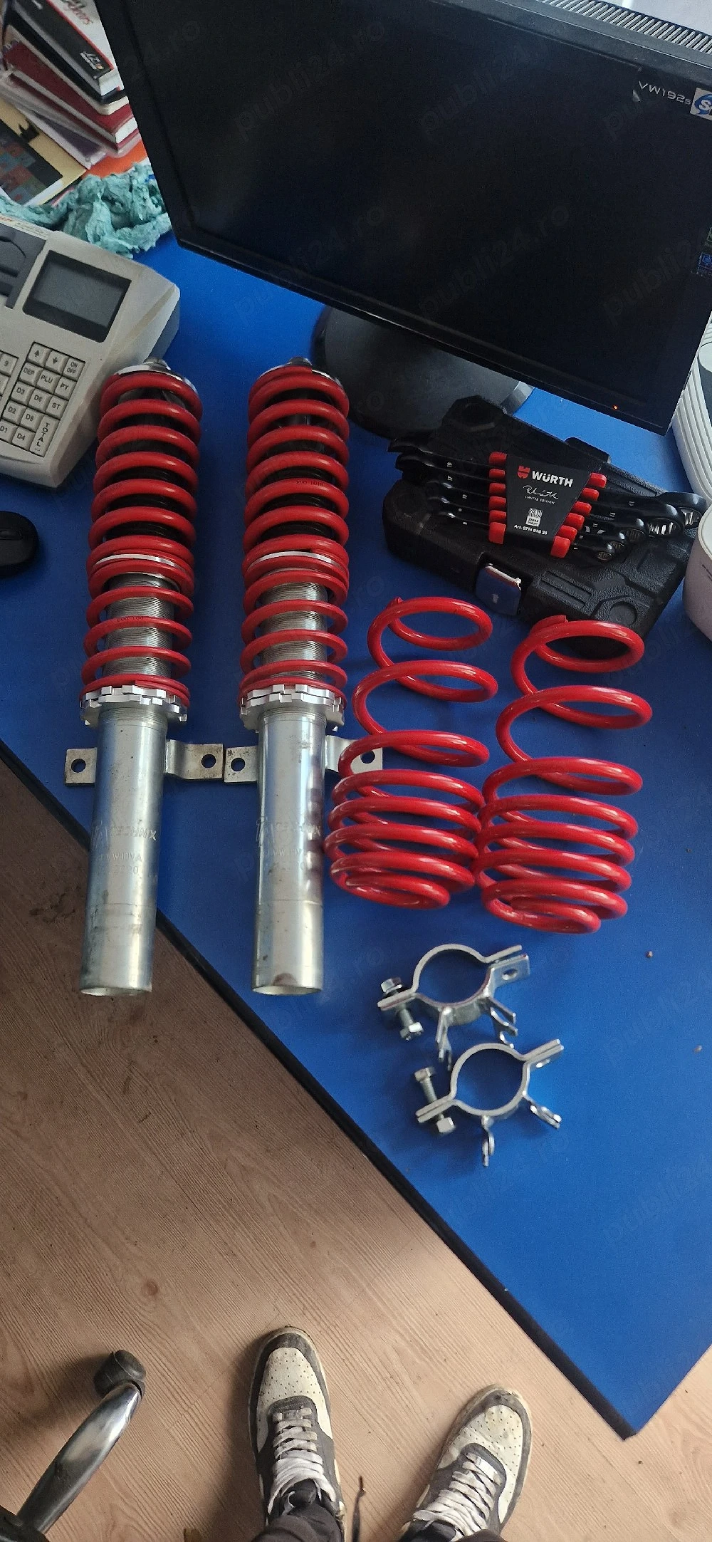 Dau amortizoare reglabile pentru A3, Leon, Octavia, Bora, Golf IV  Ta-Technix-GFVW04VAQ 