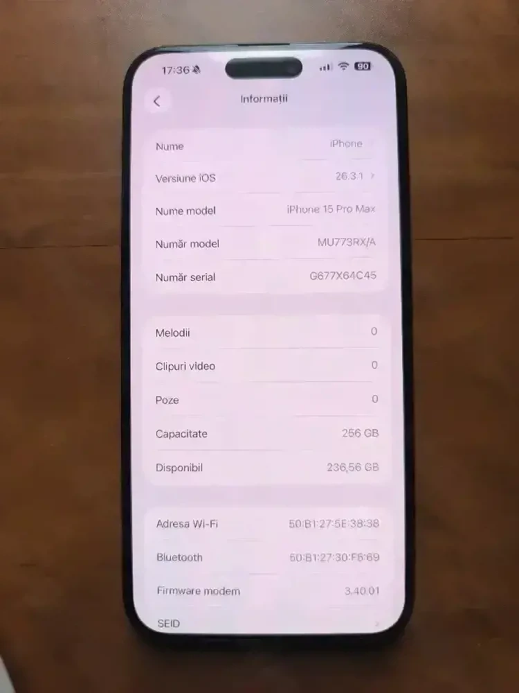 iPhone 15 promax 100%Baterie stare impecabil 