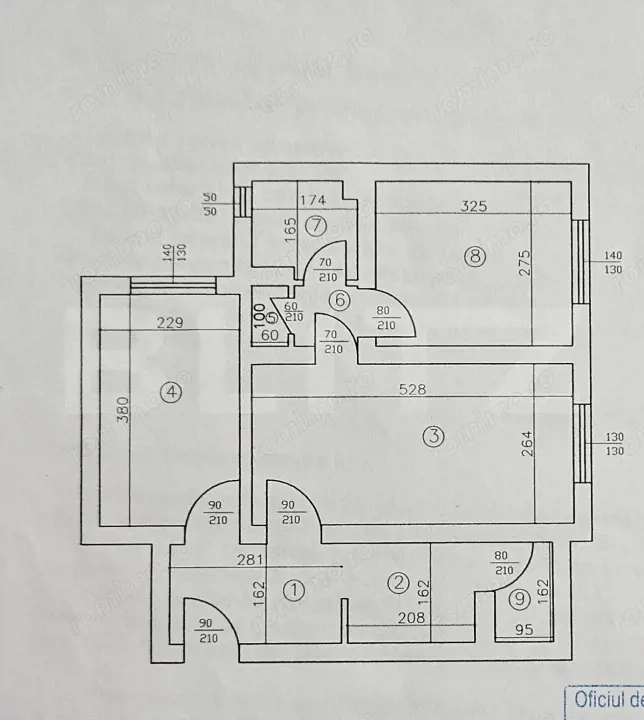 Apartament 3 camere, etaj Intermediar, zona: Podu Ros (Tesatura)