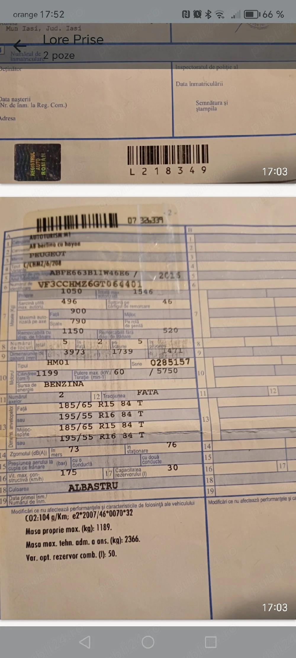 dezmembrez Peugeot 208 Fab 2016