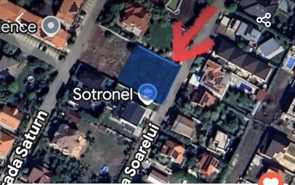 PROPRIETAR vand teren 932mp central, aproape de  Fropin, in Dumbrăvița str.Soarelui asfalt utilitati