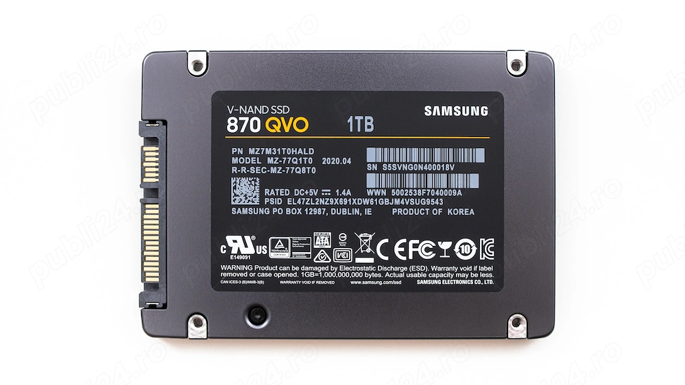 SSD Samsung Evo 870QVO 1TB SATA-III 6G s 100% Life 3D-NAND Win10