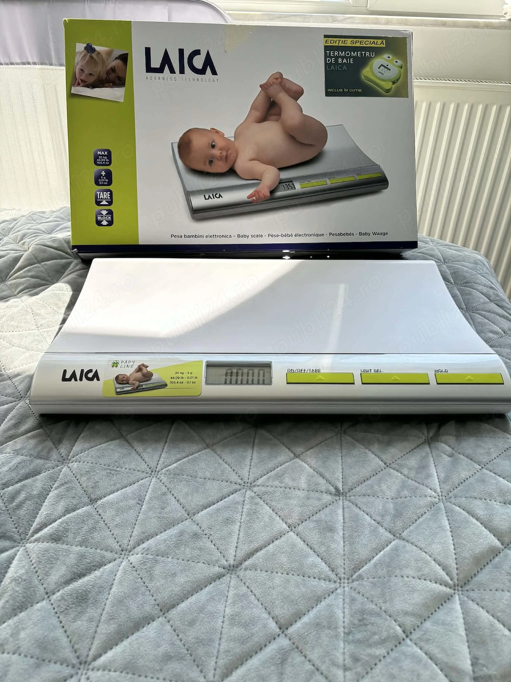 Cântar bebe LAICA cu baterii