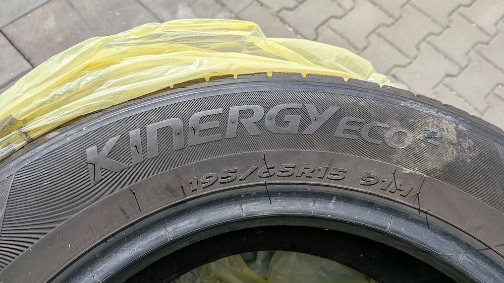 Set 4 Anvelope Vară Hankook Kinergy Eco 2 - 195/65 R15 91H - Stare IMPECABILĂ (Ca Noi)