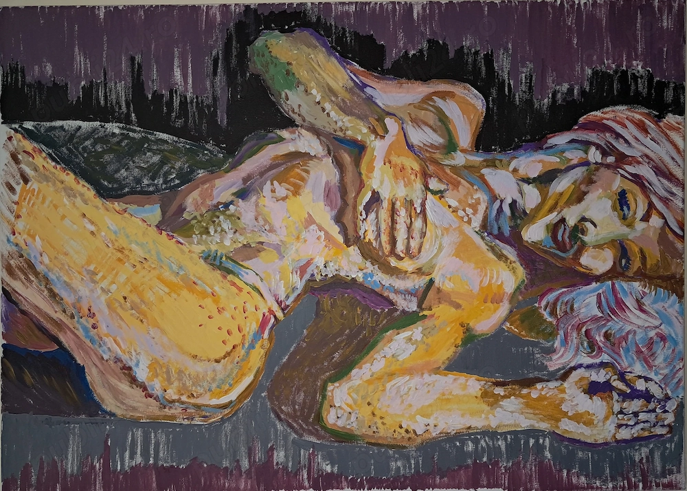 Tablou nud "Femeia in nisip" de vanzare