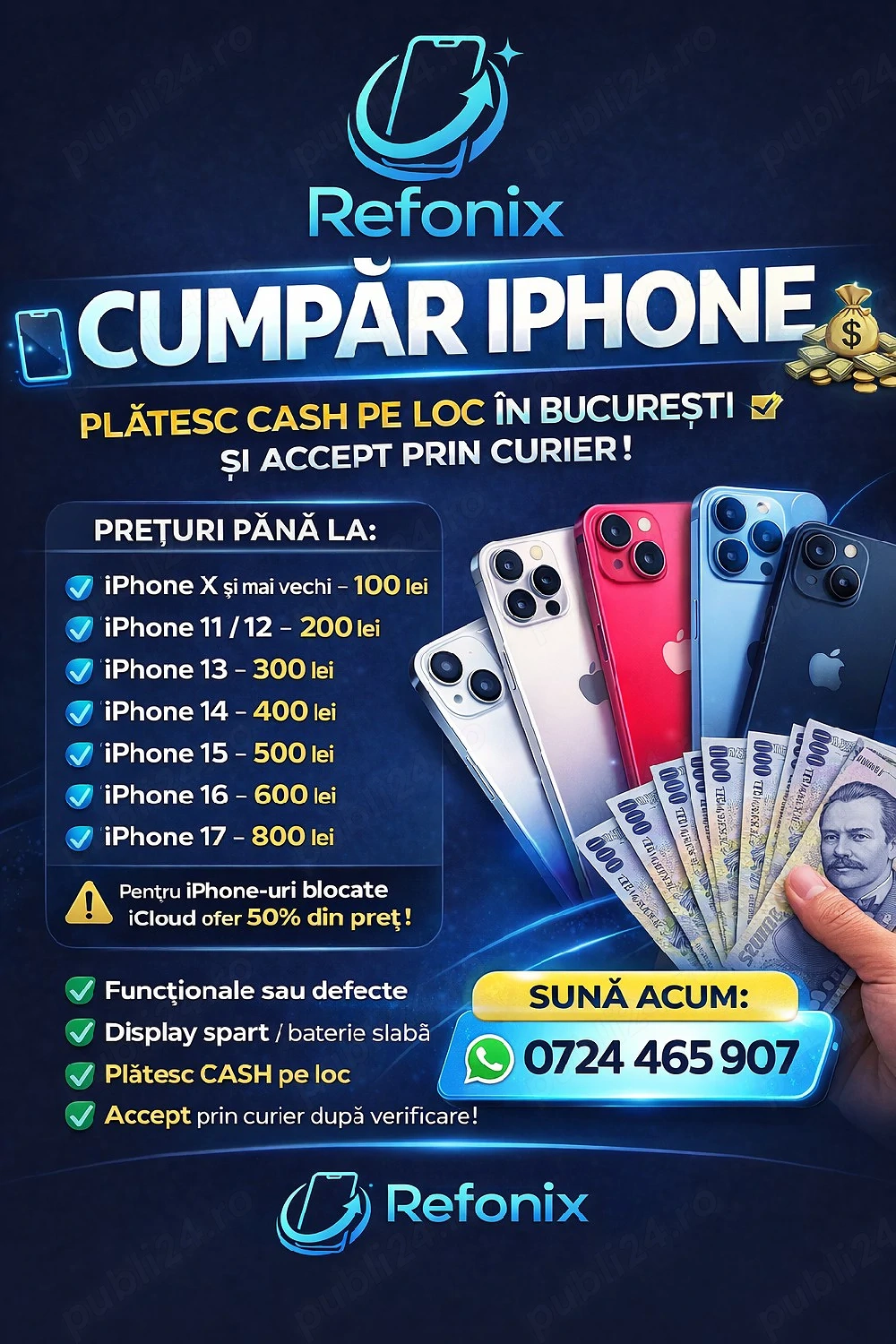 iPhone cash București 