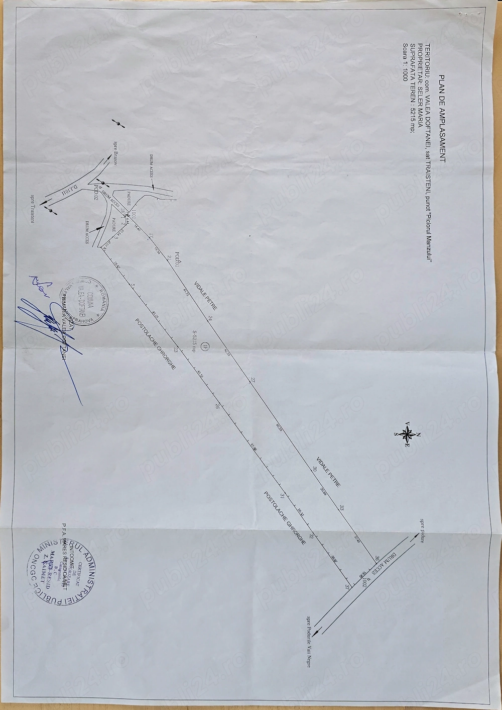 De vânzare teren 5215m Valea Doftanei 