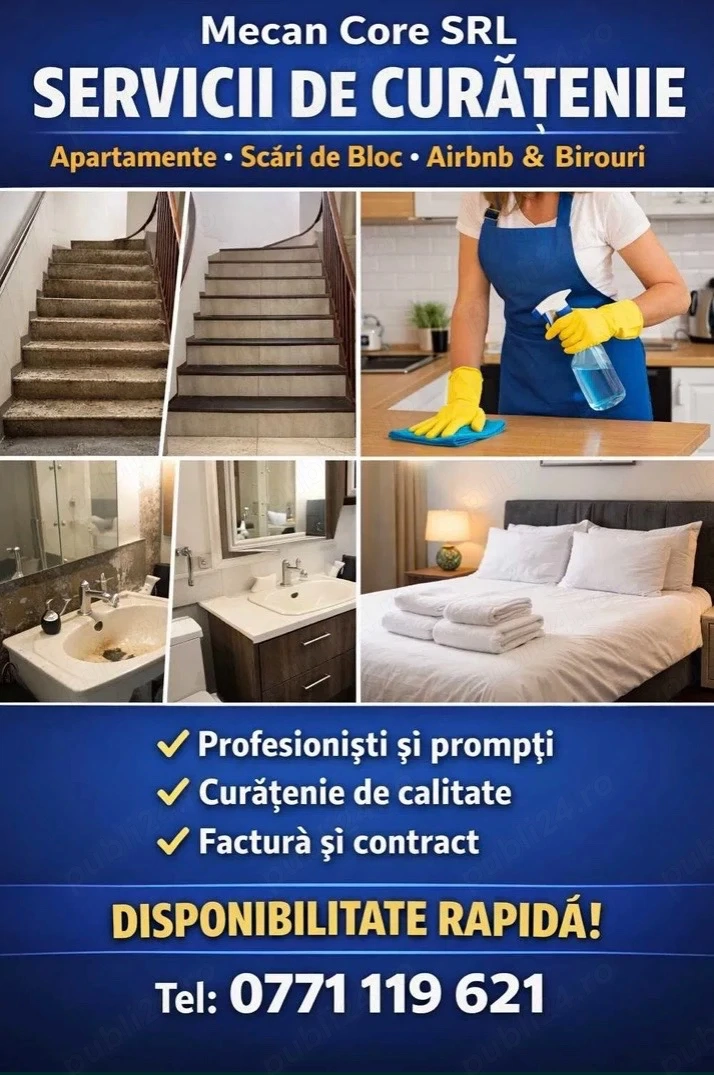 Servicii profesionale de curățenie | Mecan Core SRL