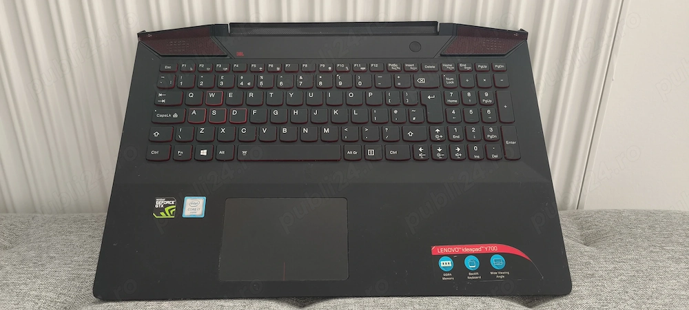 Uppercase + tastatura iluminata + touchpad + lowercase Lenovo Ideapad Y700-15YSK 