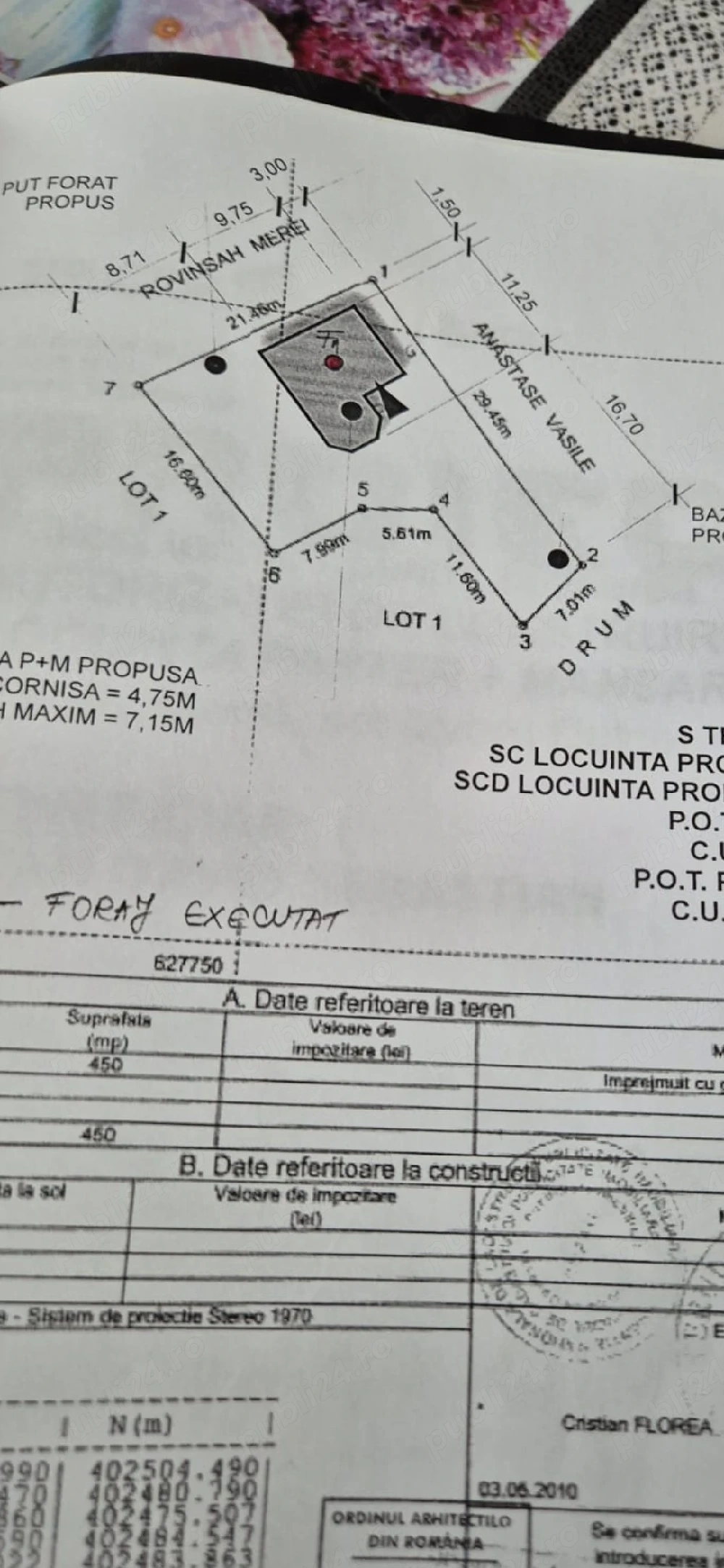 Vand Teren plus fundatie casa