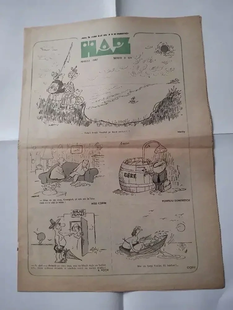 223. Ziar de caricaturi (rar), Haz nr. ?, august 1987, Matty, Nell Cobar