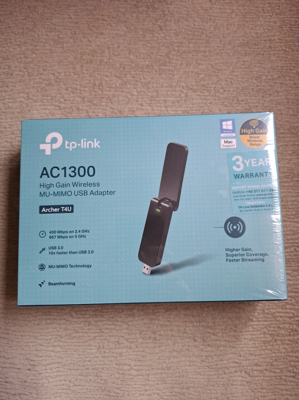 Adaptor wireless USB AC1300 TP-Link Archer T4U