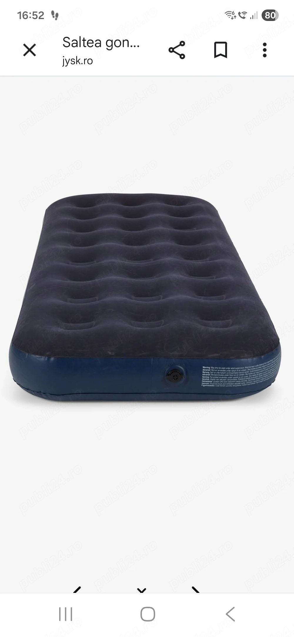 Saltea gonflabila plus pompa noi