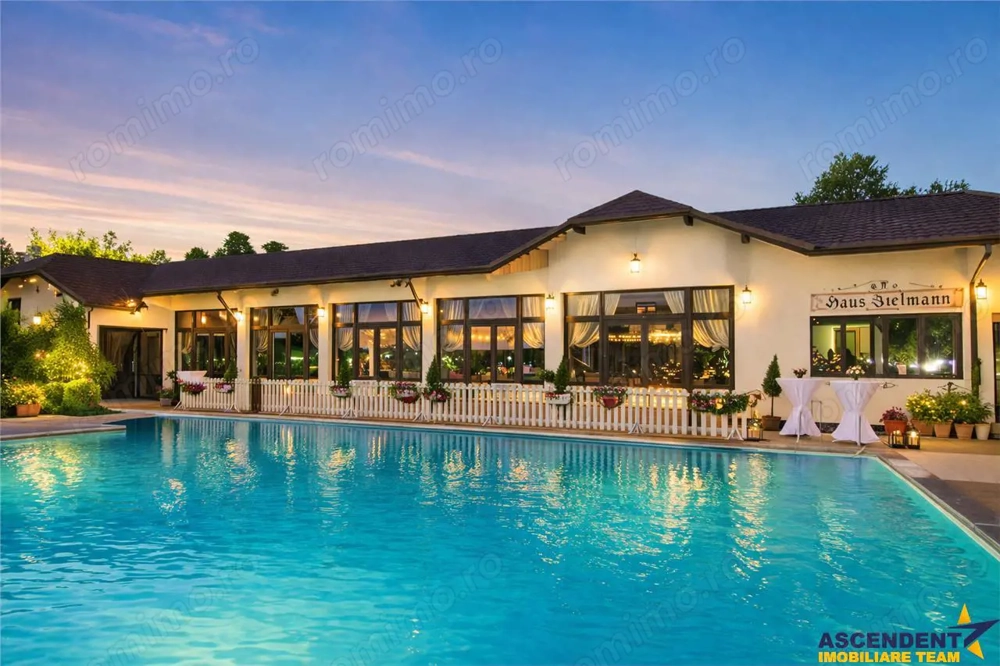 Hotel 3* + Pensiune 4*, piscina, teren tenis, 6.200mp parc privat +, Sanpetru, Brasov