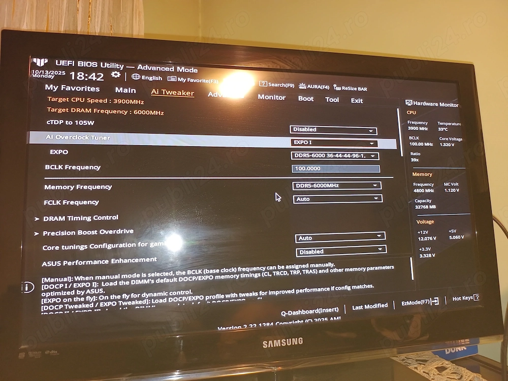 Asus TUF Gaming B850-Plus WIFI, Pin indoit socket