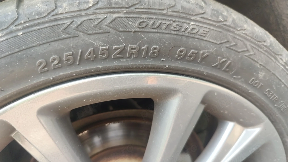 Jante+anvelope skoda superb,octavia pe 18"