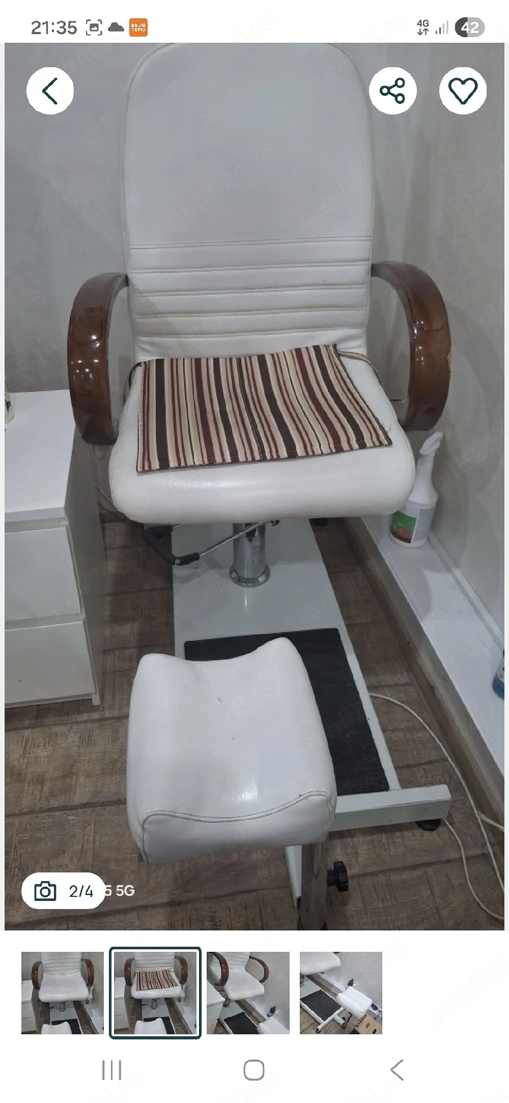 Vand scaun pentru pedichiura...