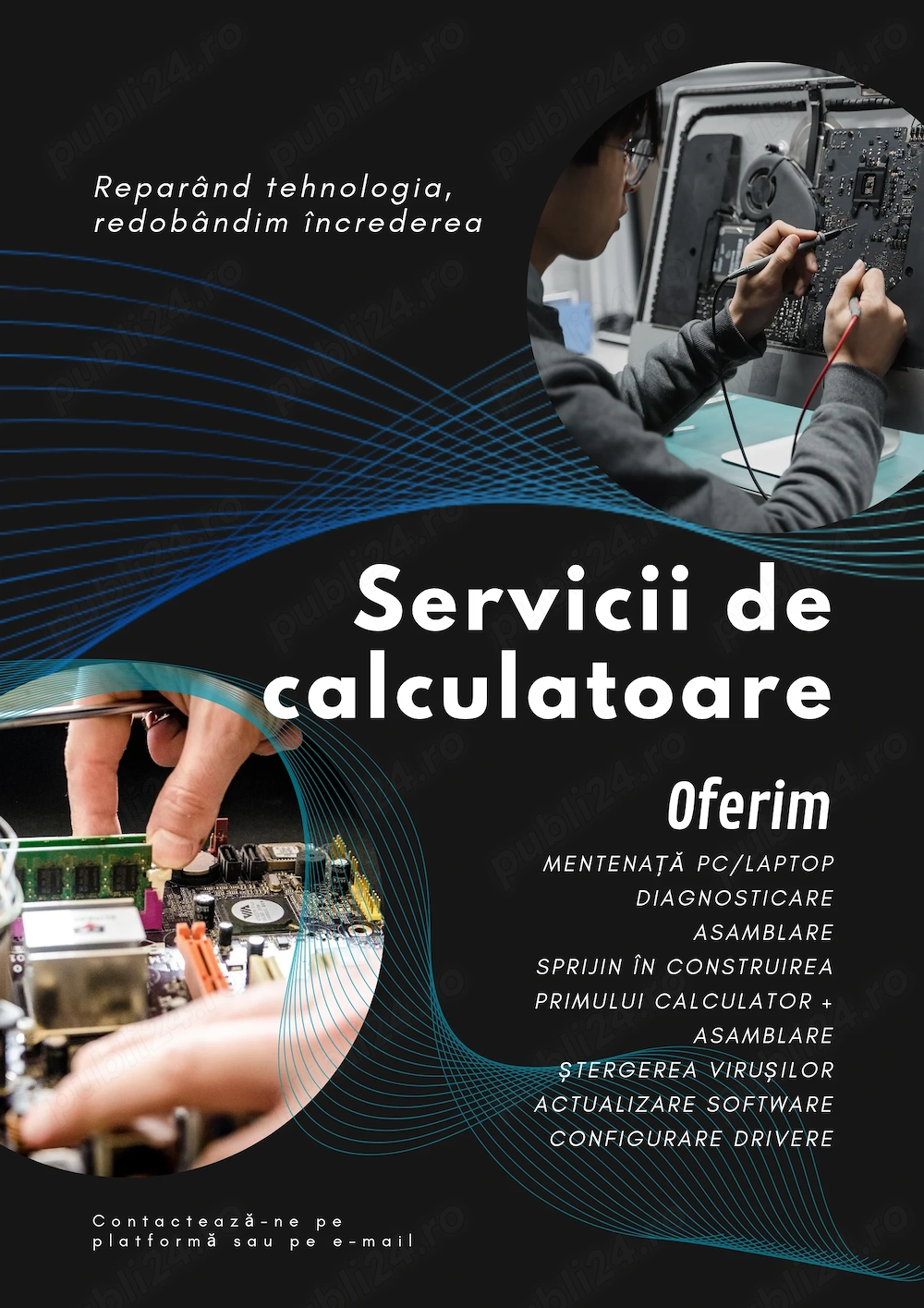 Reparații, Mentenanță & Asamblare PC Laptop | Windows, Devirusare, Transfer Date & Curățare