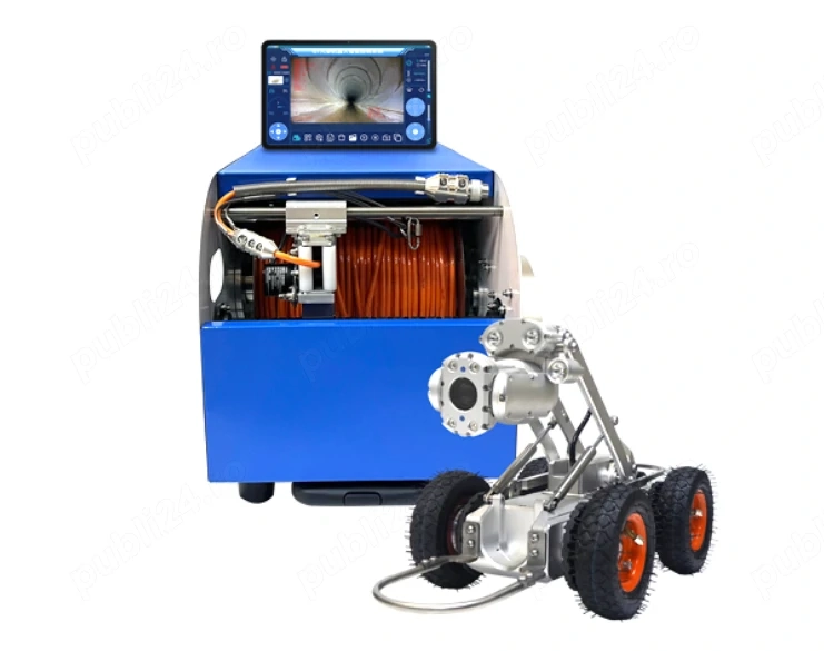 Robot inspecție canalizare profesional 200 3500 mm | Cameră PAN TILT HD + 300 m cablu