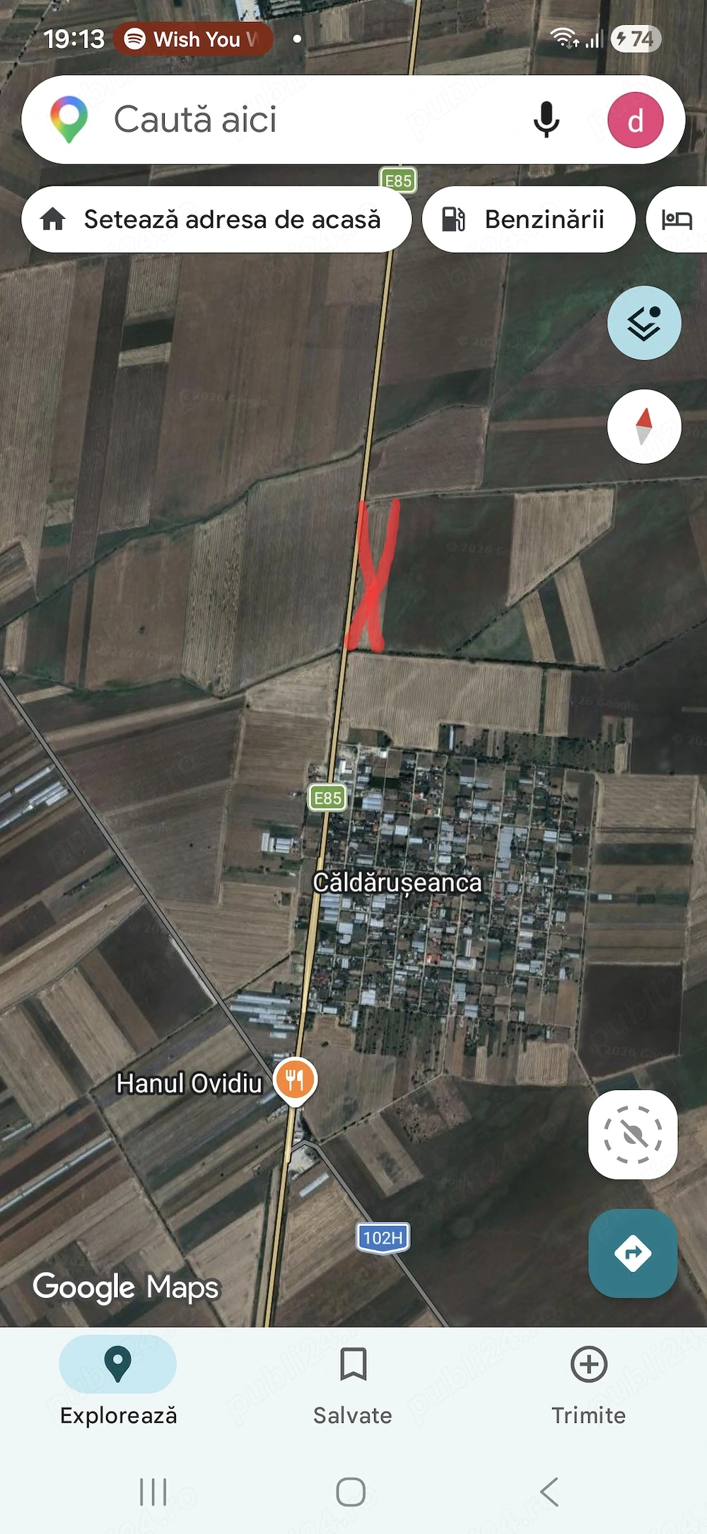 Teren 5,2 Ha pe E85 Bucuresti Buzau la Km 75, cu dubla deschidere