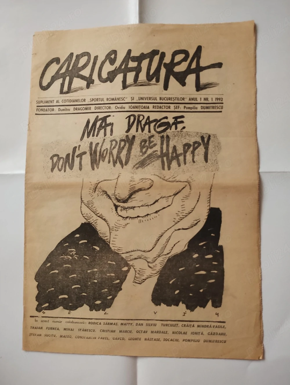 231. Ziar de caricaturi (rar), Caricatura nr. 1, 1992, Matty etc.