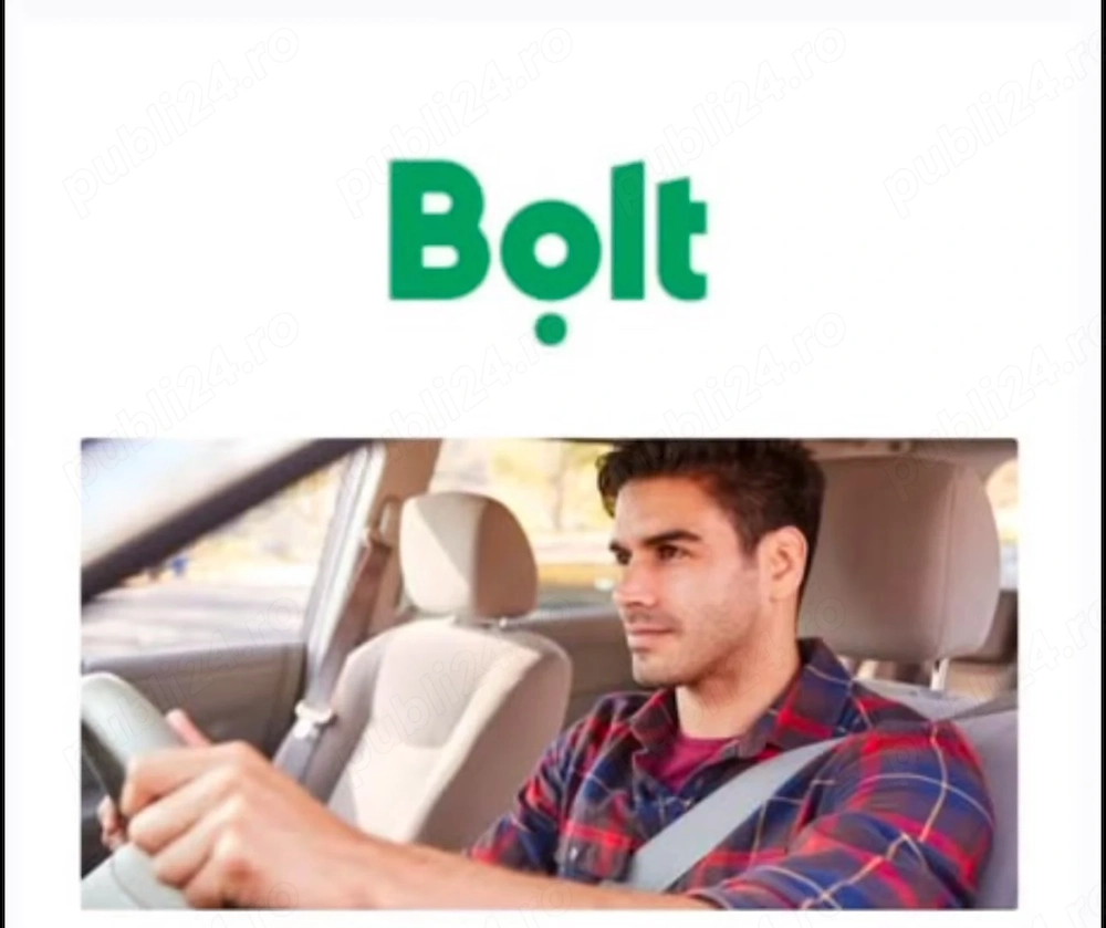 Se caută șoferi parteneri pentru platforma BOLT ! 