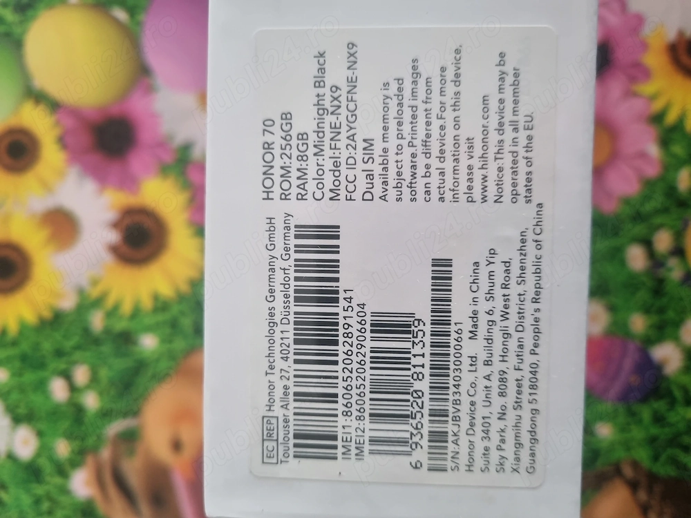 Vand tel nou in cutie Honor 70