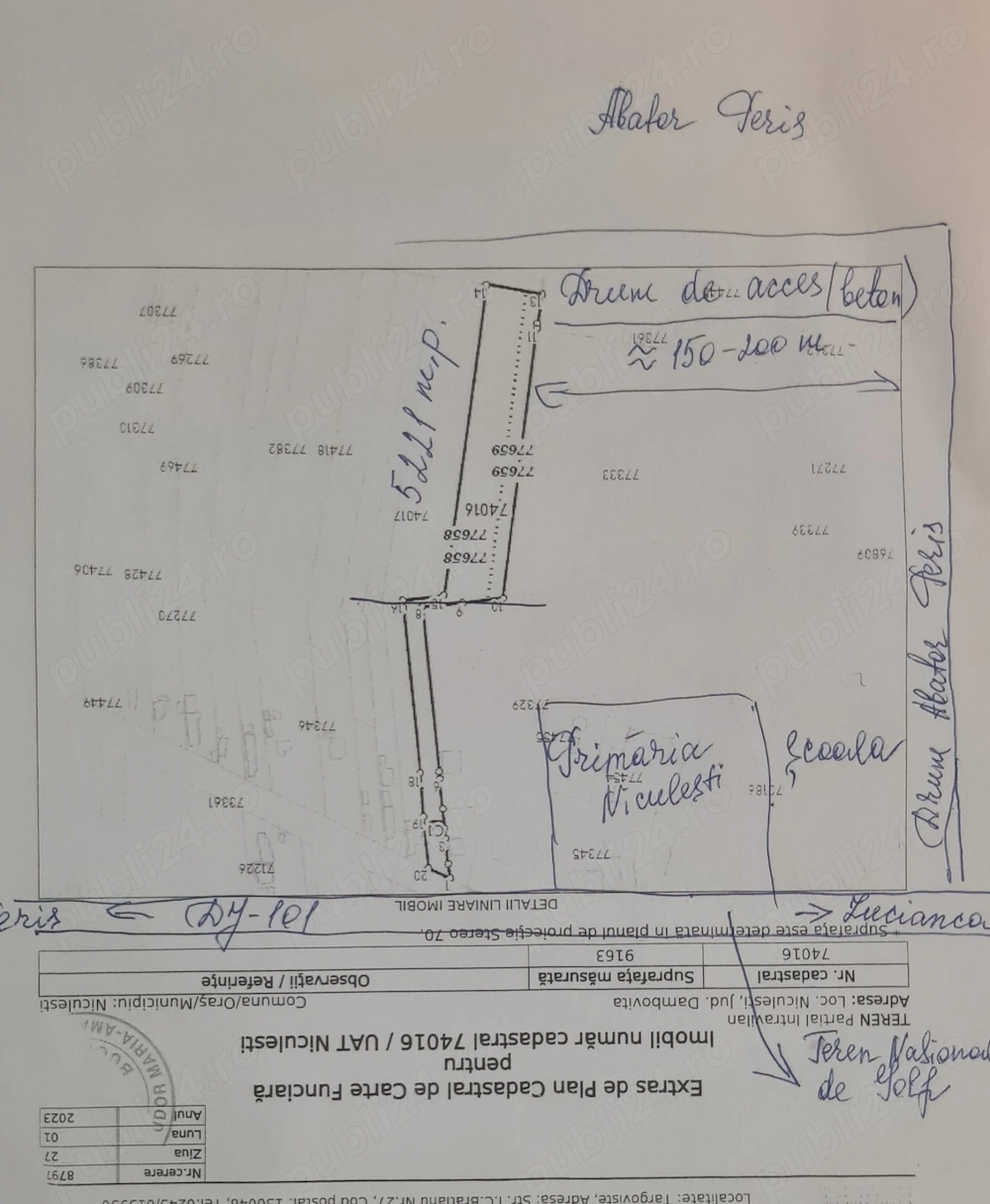 Teren 5.221 mp în Niculești. Poziție excelentă, perfect pentru o investiție strategică!