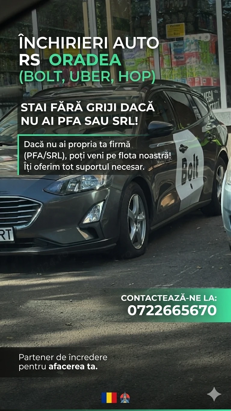 Închirieri auto pentru RS (Uber, Bolt)