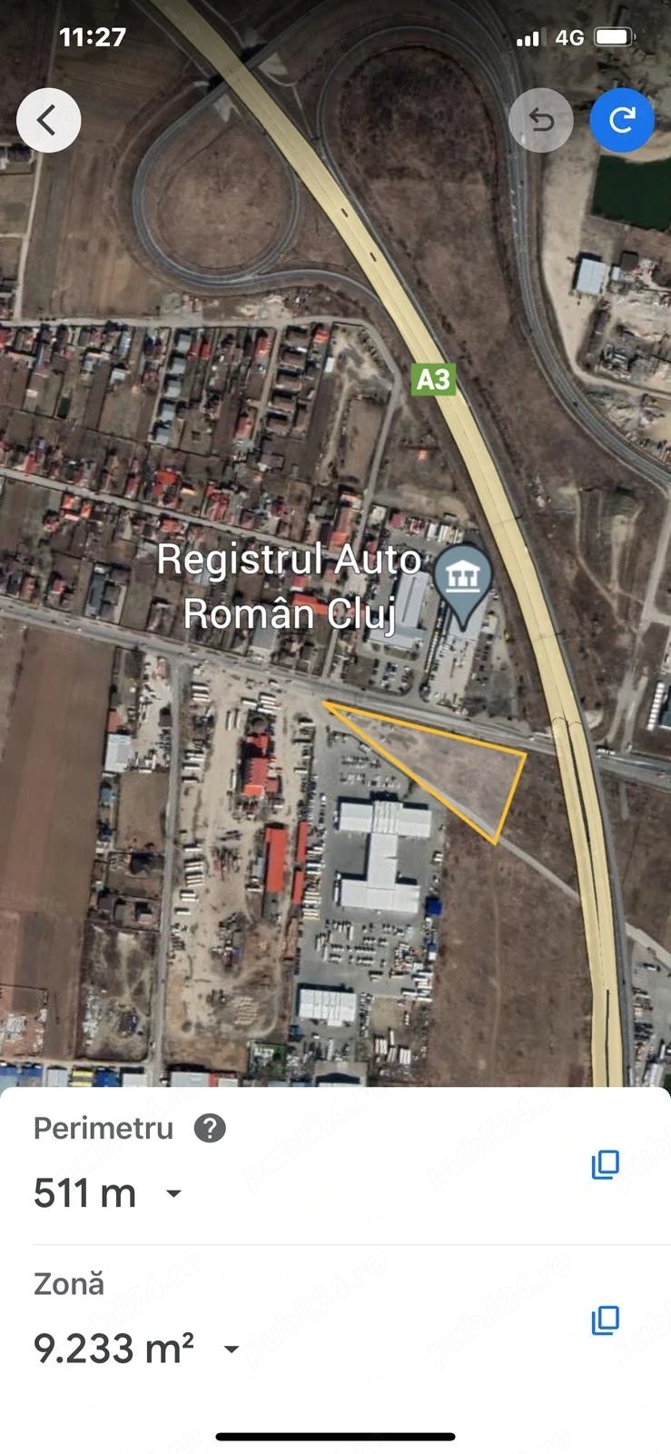 Vind teren intravilan industrisl in Cluj Loc Gilsu pt parcari depozite hale pina in 100-200mp