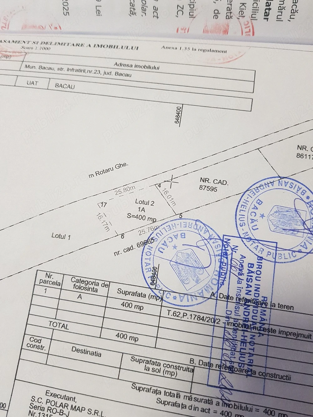 vind teren ÎN izvoare Bacau  aproape de oraș 400mp deschidere 25mp utilitățile aproape mai multe tel