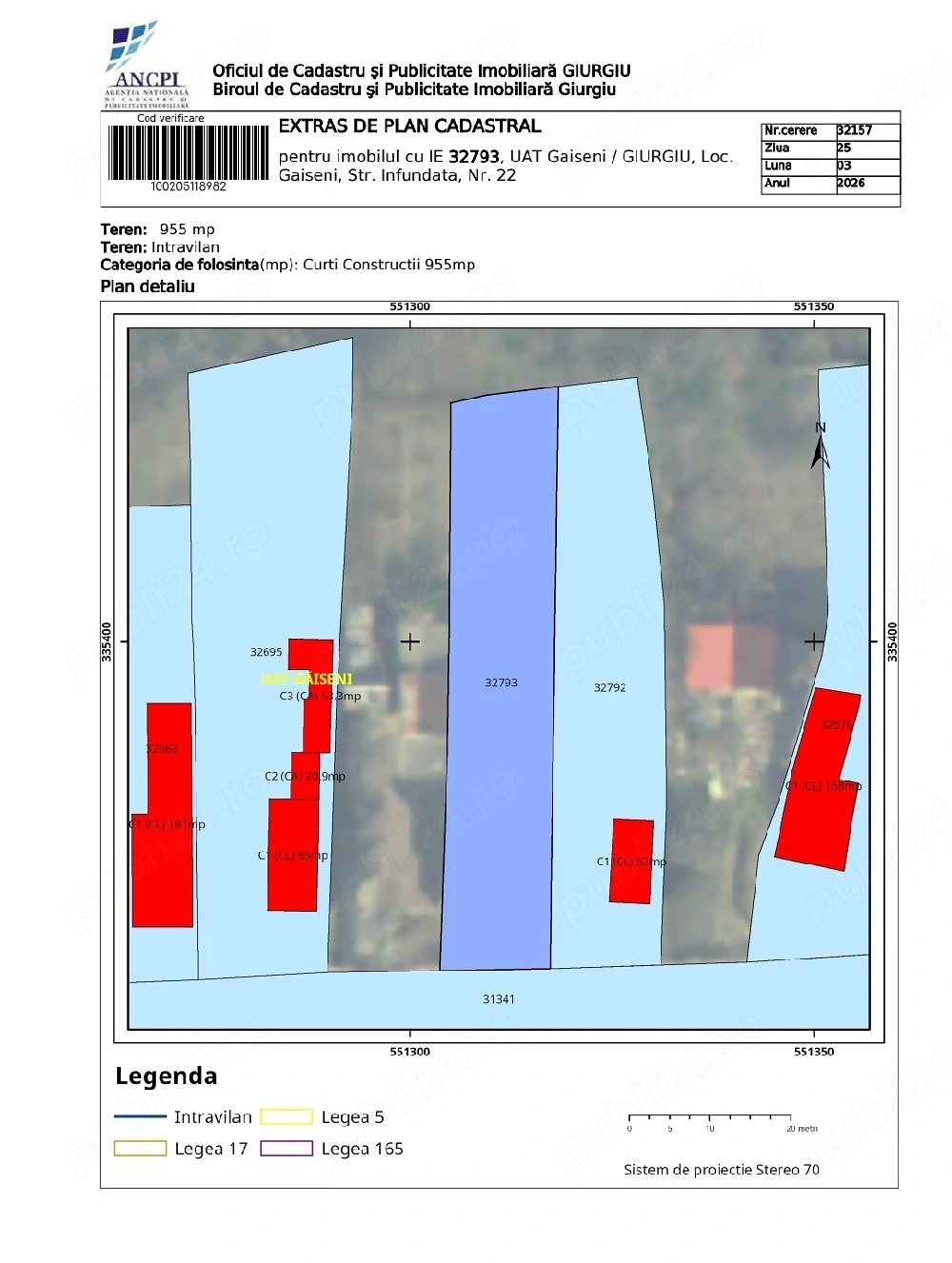 Vand teren intravilan în gaiseni jud Giurgiu 