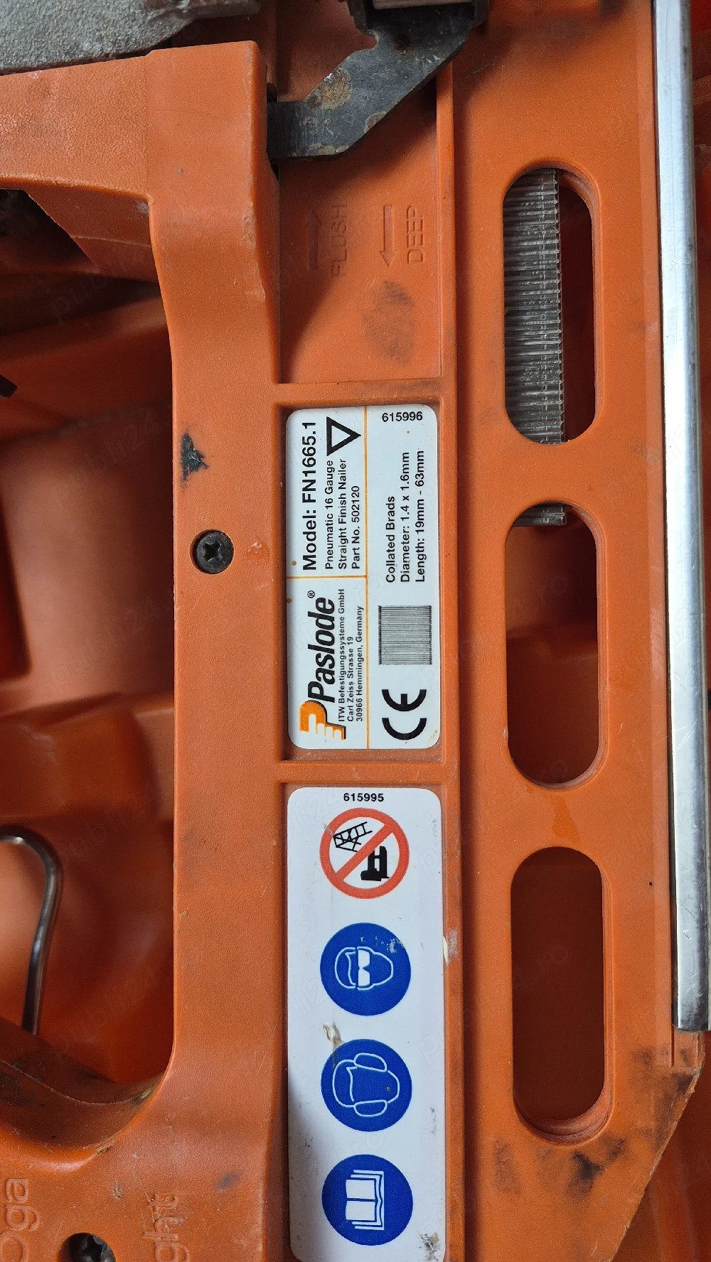 paslode FN 1665.1 pistol aer comprimat cuie