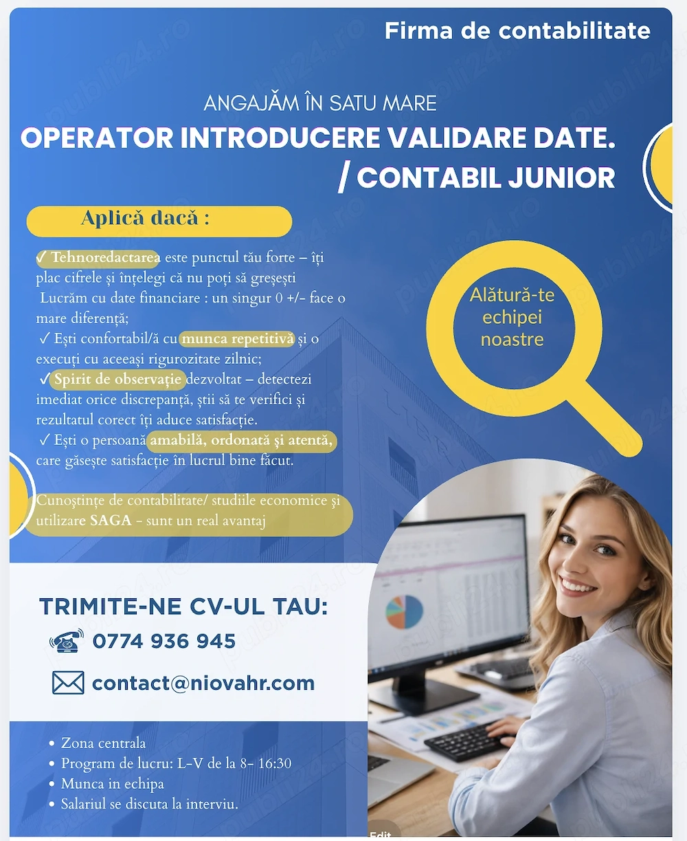 Operator introducere date   Contabil Junior
