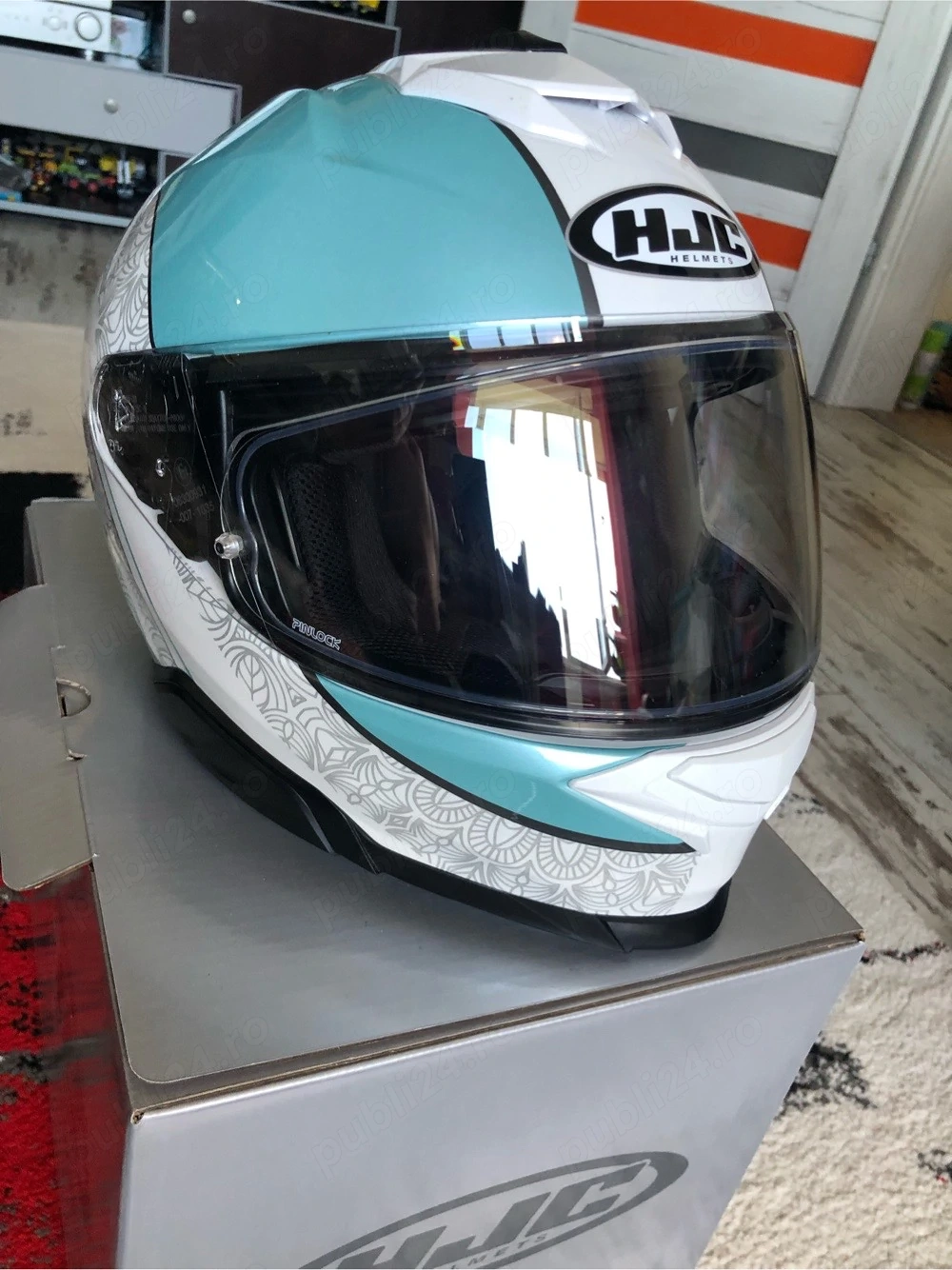 Casca moto HJC i71 Sera turcoaz, XS