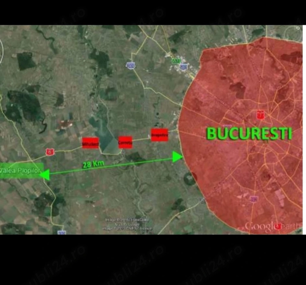 Teren intravilan 3400mp.La 30km de București.Localitatea Valea Plopilor.Proprietar direct