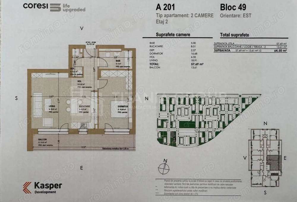 Apartament 2 camere Kasper Coresi Ideal |nvestiție, Predare decembrie 2026