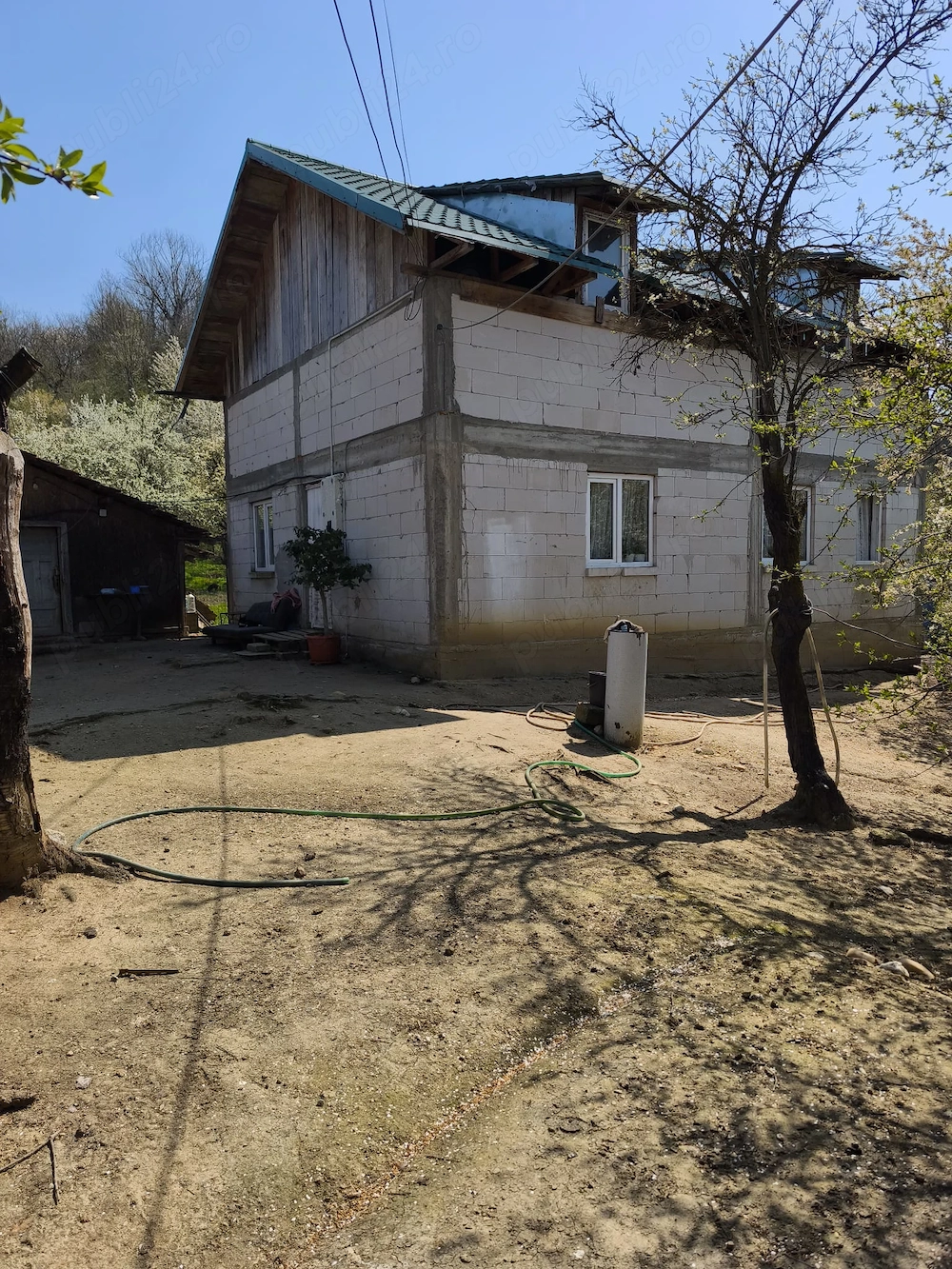 Casă P+1 cu 9.000 mp teren, livadă, foișor cu beci și pădure în spate | Bogați, Argeș