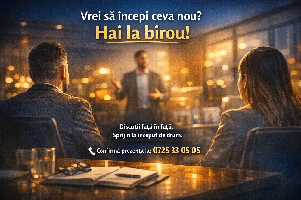 Vrei să începi ceva nou? Hai la birou!