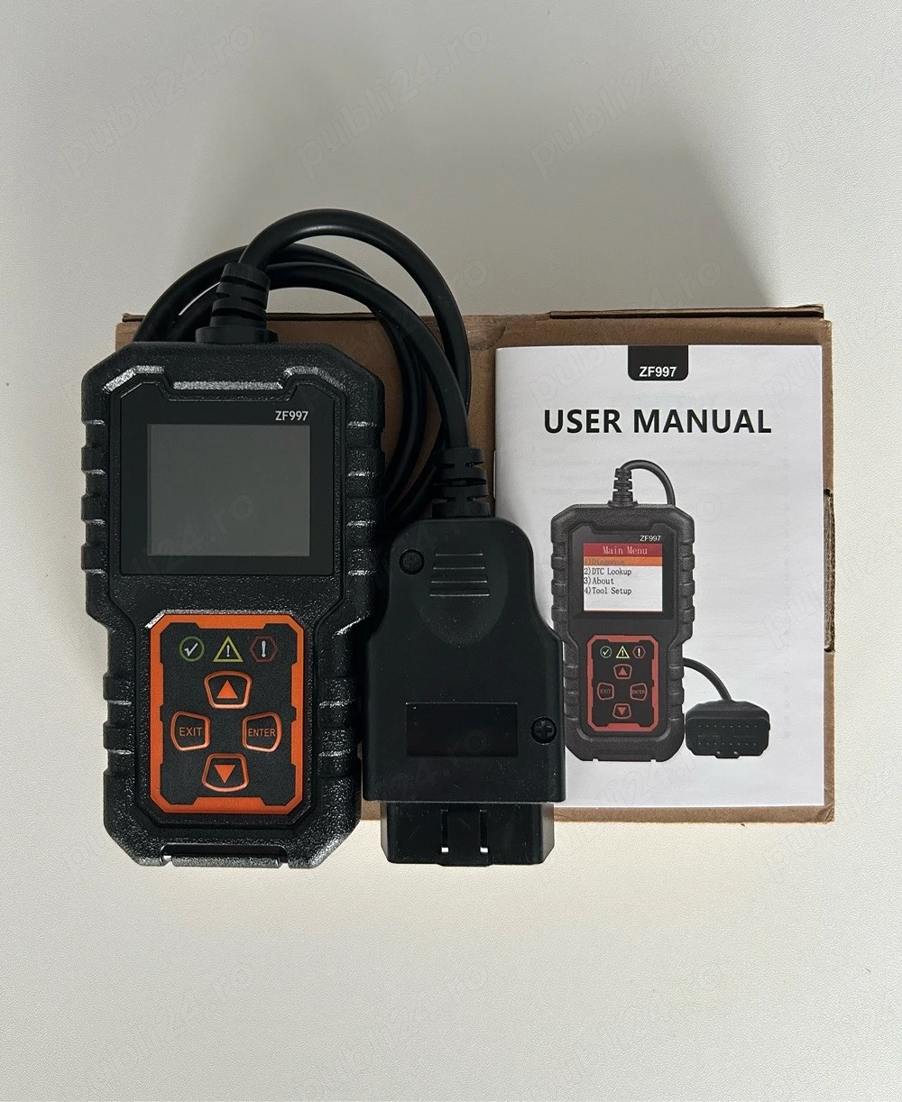 Tester auto universal diagnoza OBD2 ZF997 - sterge erori rapid