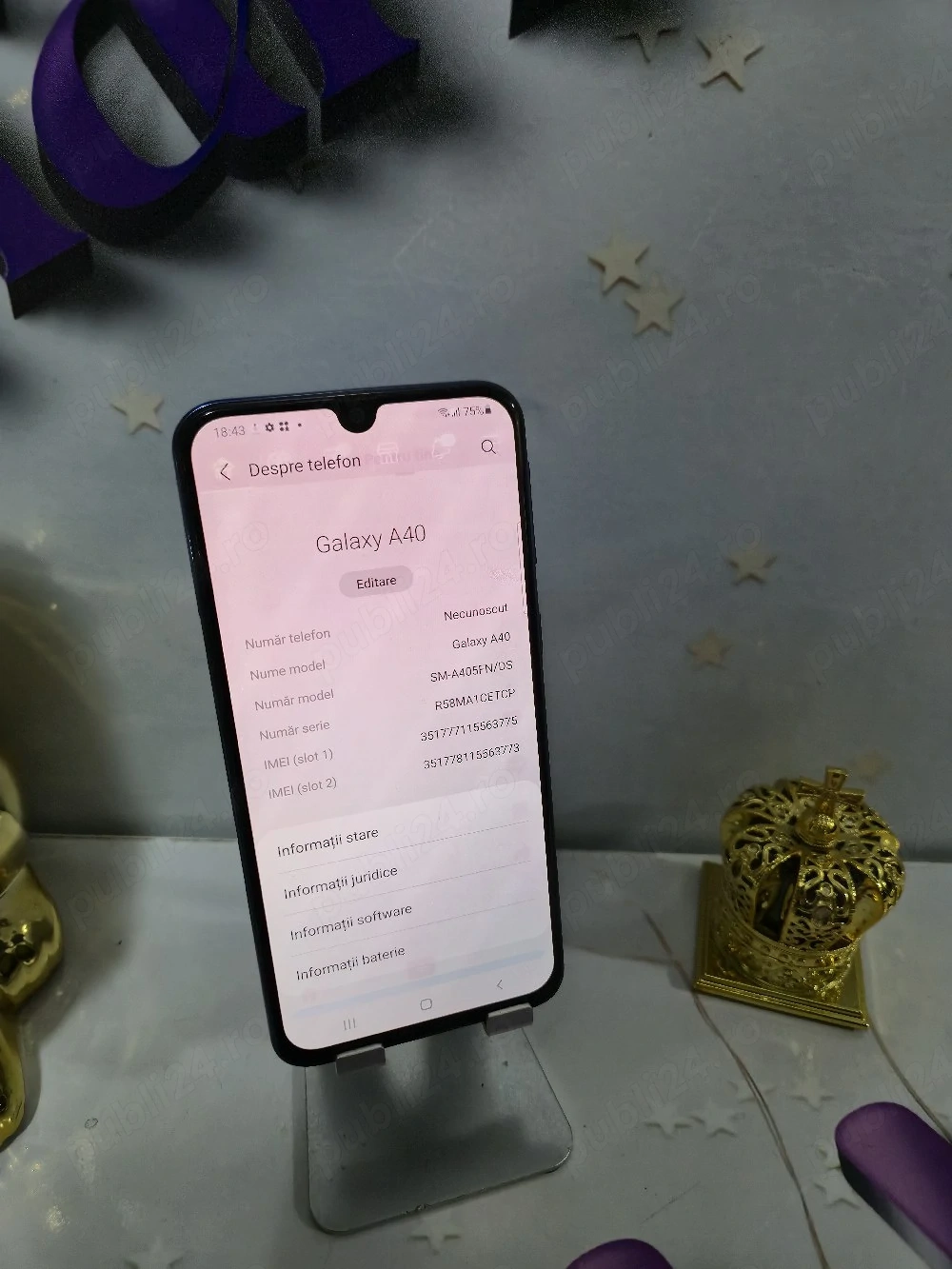 Samsung A40 Duos 64GB 4GB Ram Pre  fix!