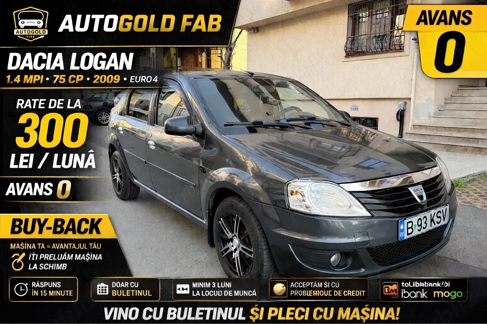 Dacia Logan Laureate 1.4 MPI | AC | Navi | Senzori | Rate | Garanție 12 Luni
