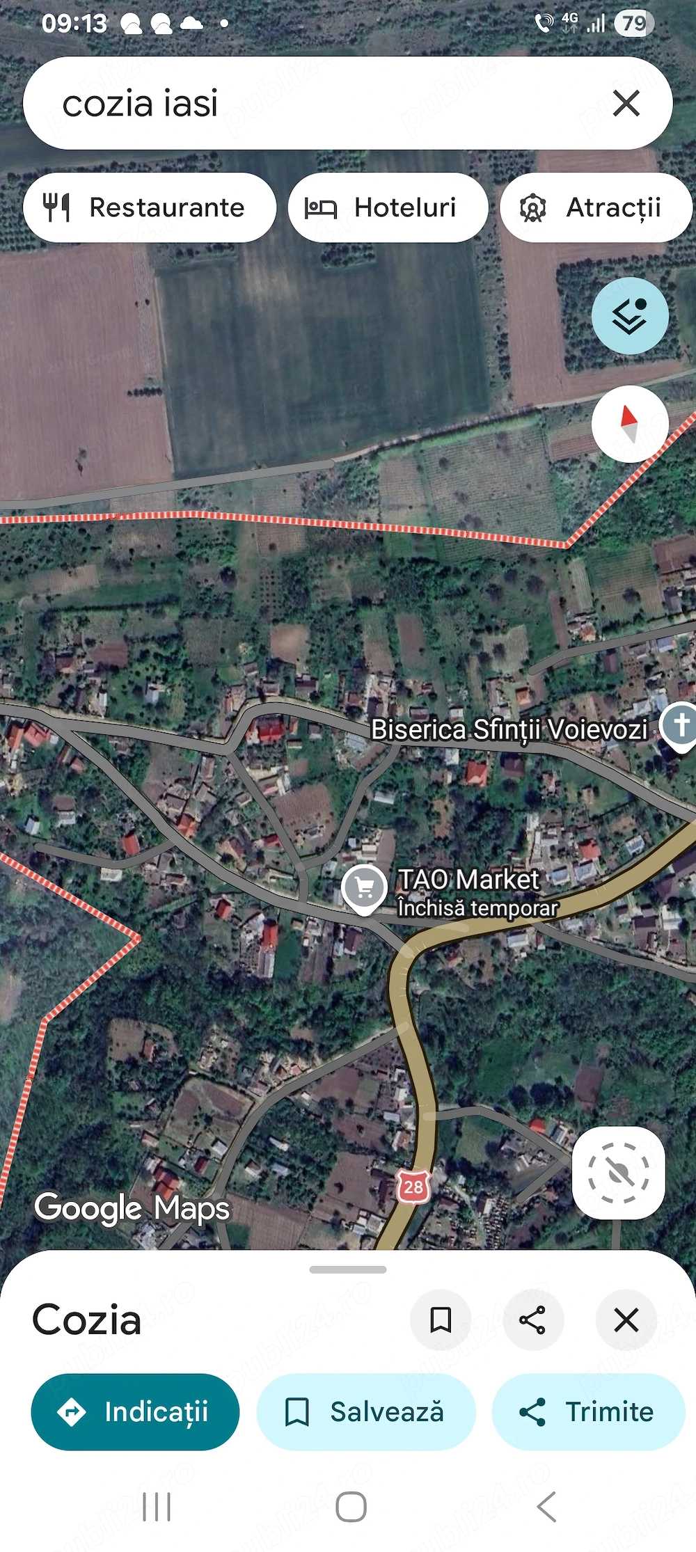Vând casă loc Cozia Jud Iasi