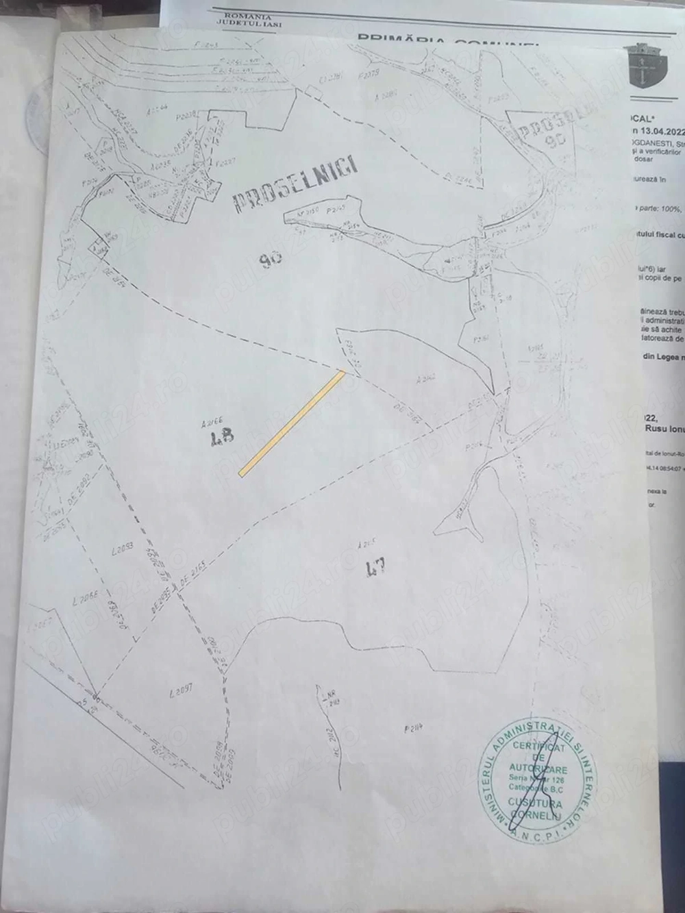 Teren investițional 1 ha   proselnici, miroslava (iași) | platou   potențial de dezvoltare