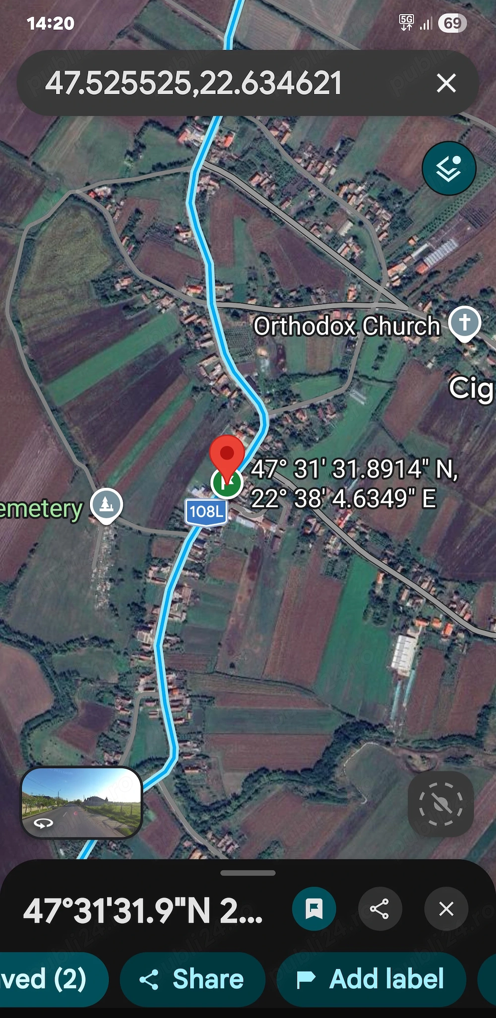 Vând teren intravilan sat Cig , Tasnad jud Satu Mare