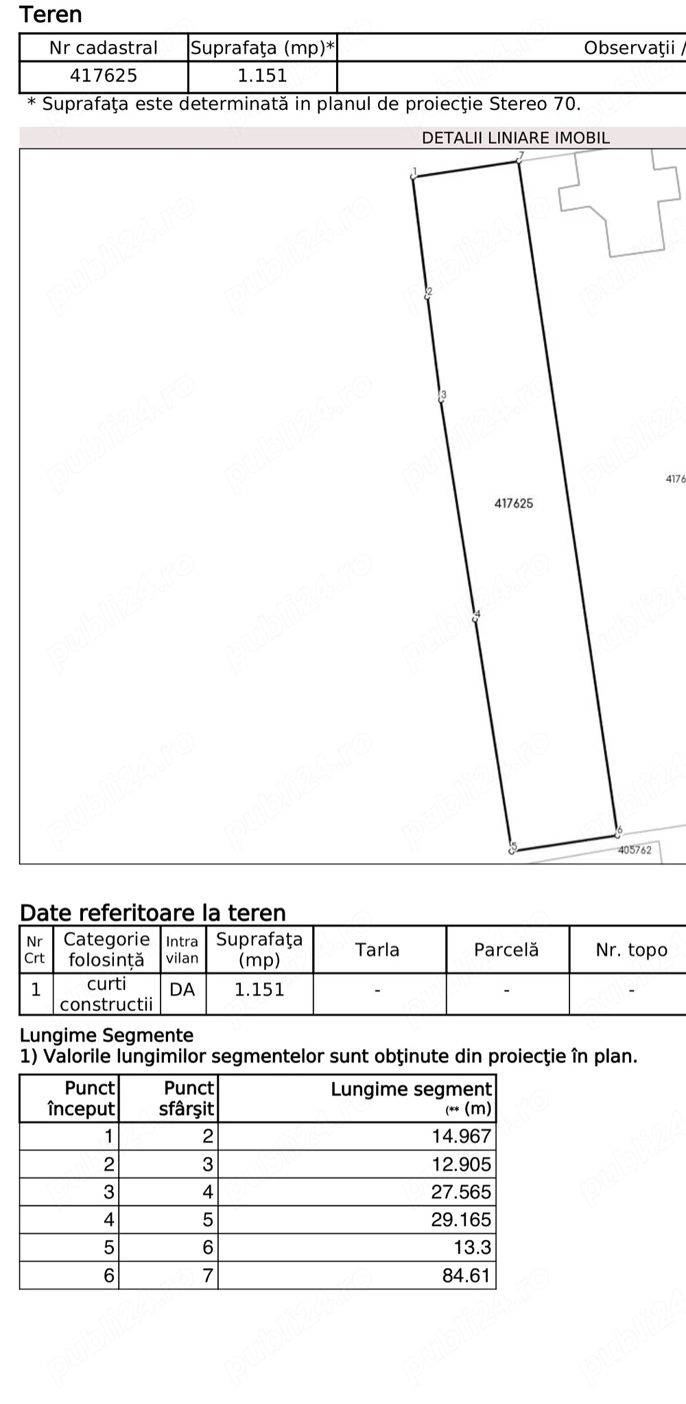 Teren intravilan Izvin 1.150 mp   utilități la poartă, asfalt