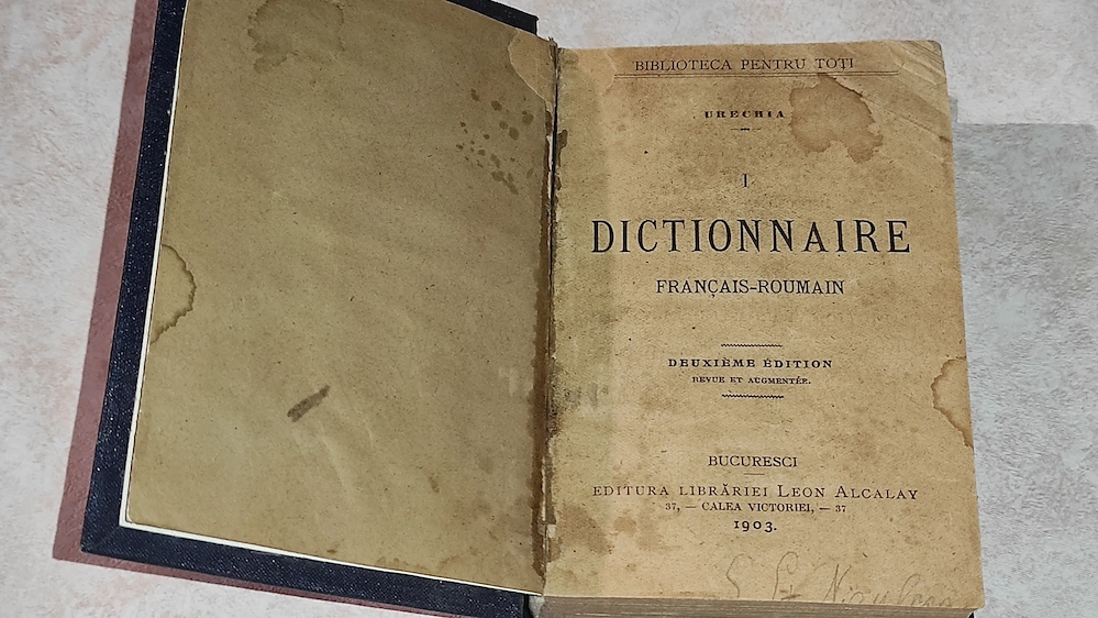 dictionar francez - roman an 1903 