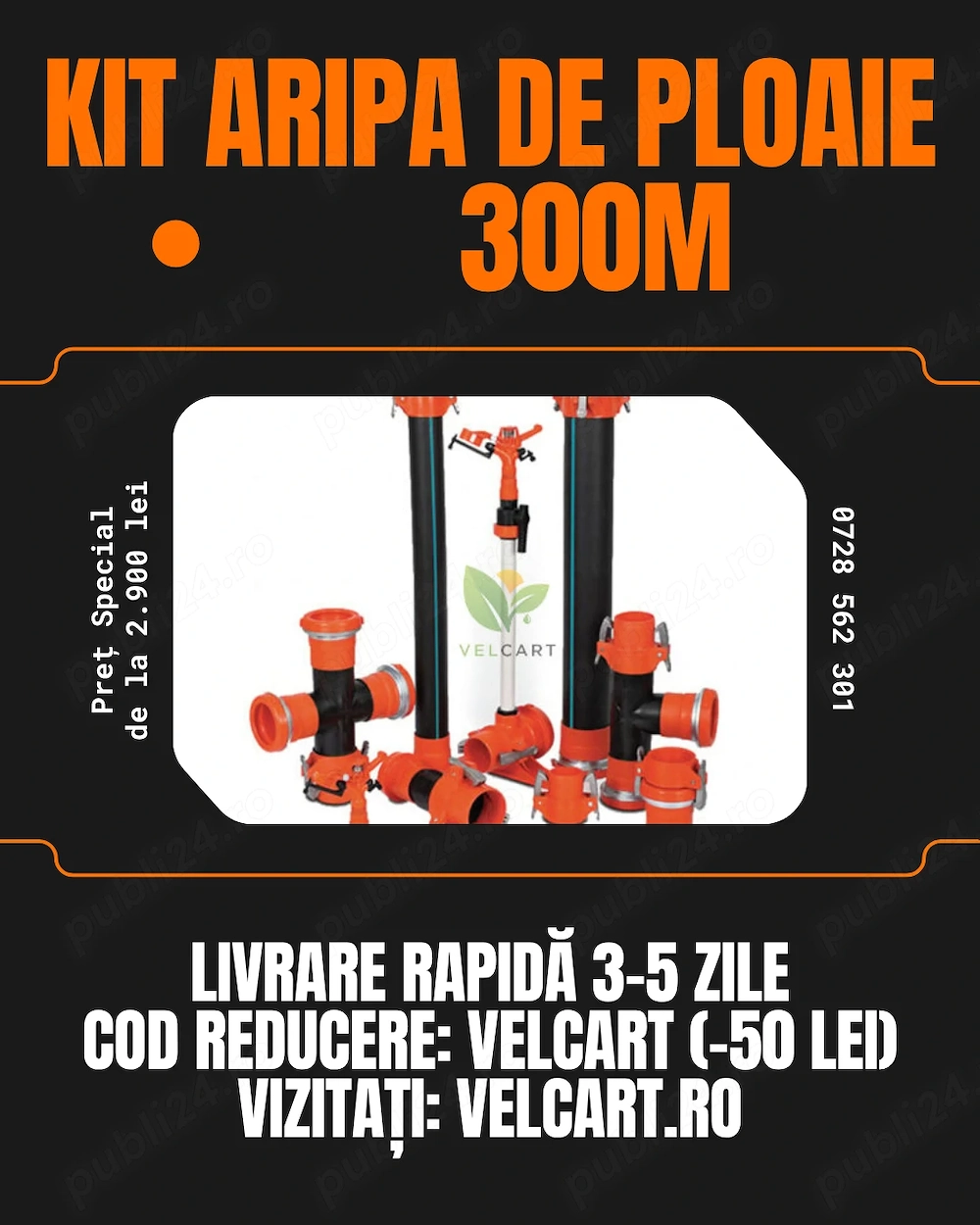 Kit Aripa de Ploaie - 300M -  50    63    75    90    110mm
