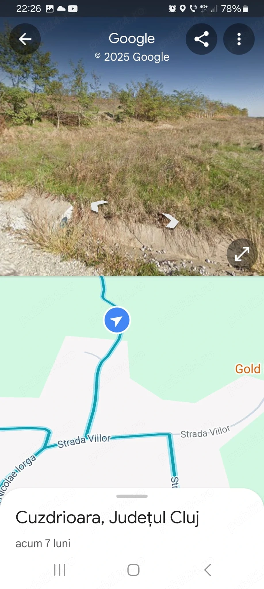 Vand teren intravilan Comuna Cuzdrioara